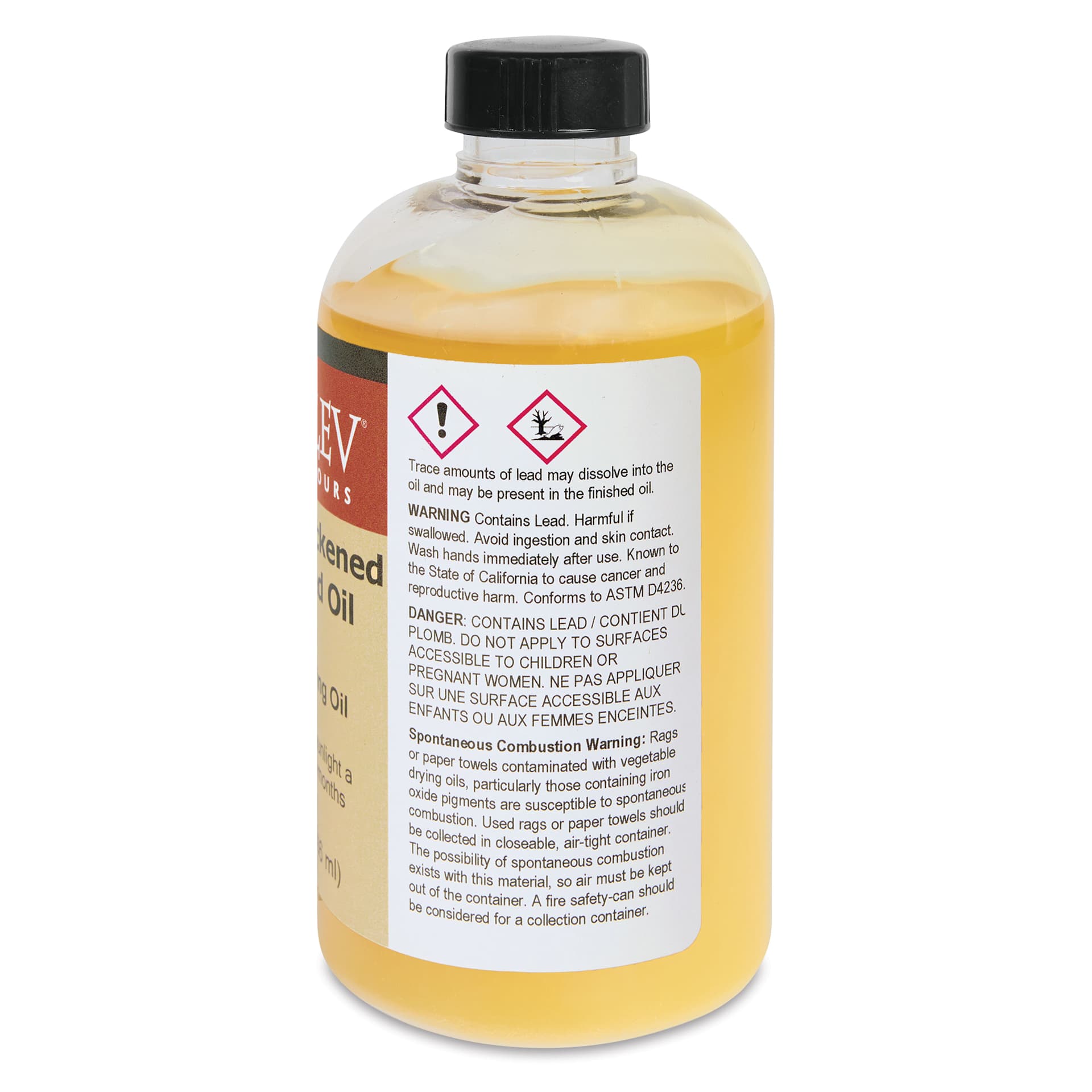 Rublev Sun-Thickened Linseed Oil Lead Drier - 236 ml side view