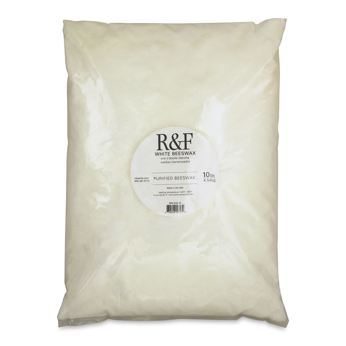 R&F Encaustic Beeswax - White, 10 lb Bag