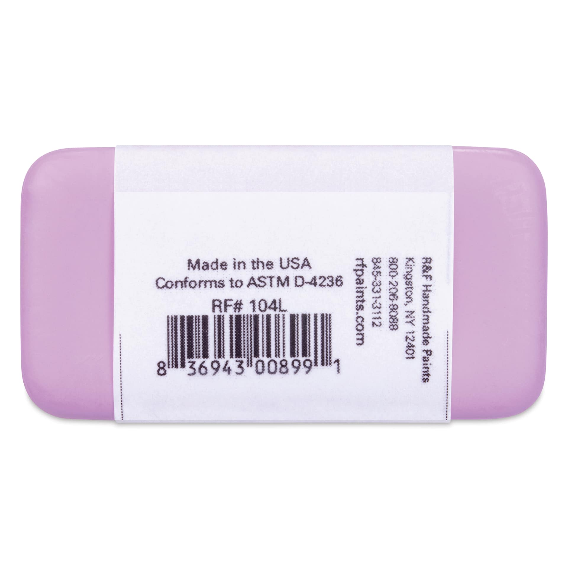 R&F Encaustic Paint Block - Quinacridone Magenta Light, 40 ml block back