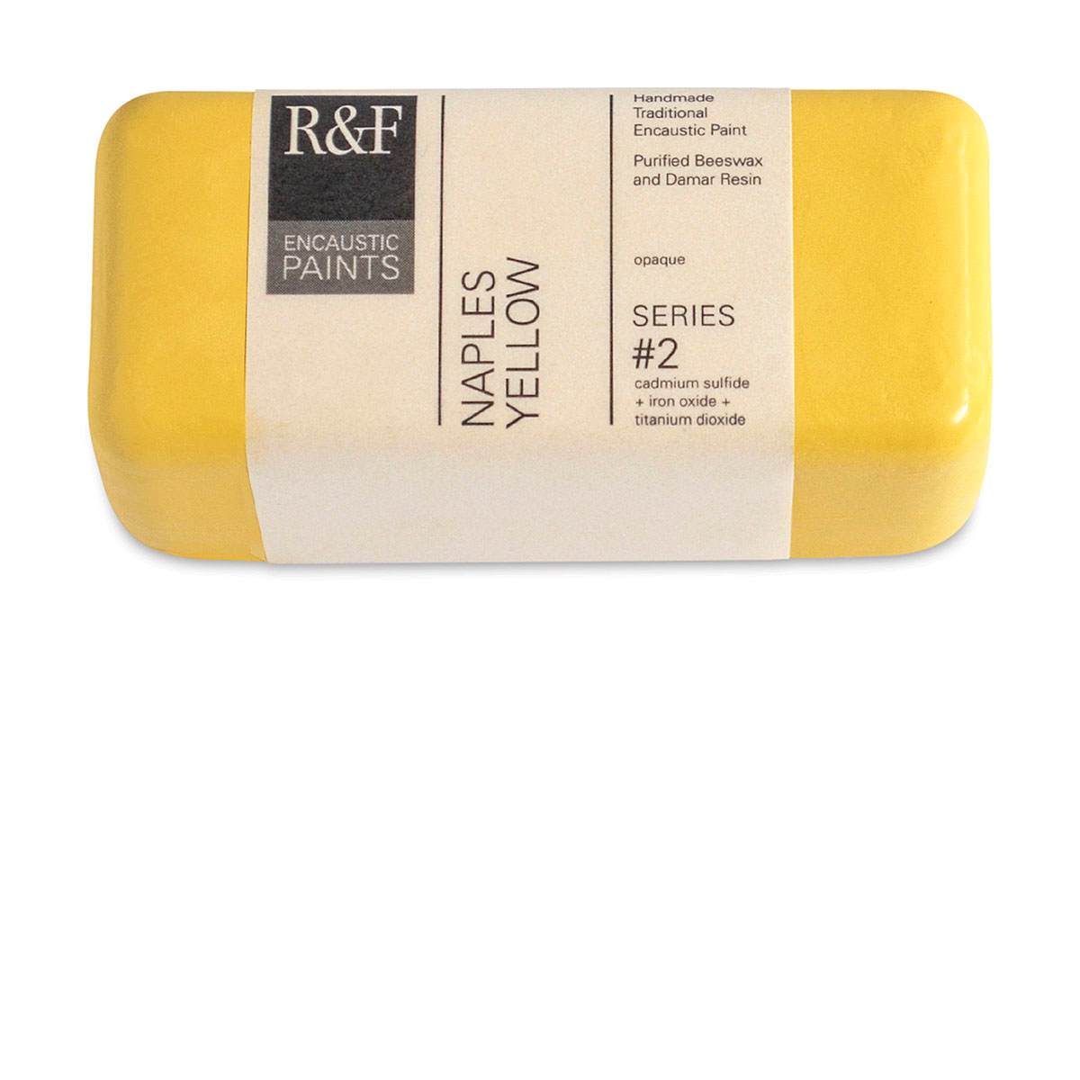 R&F Encaustic Paint Block - Naples Yellow, 104 ml block