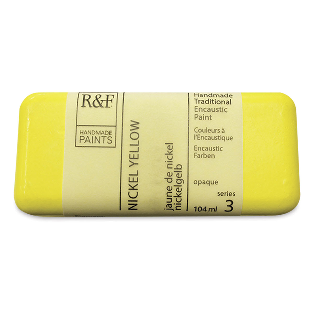 R&F Encaustic Paint Block - Nickel Yellow, 104 ml, Block