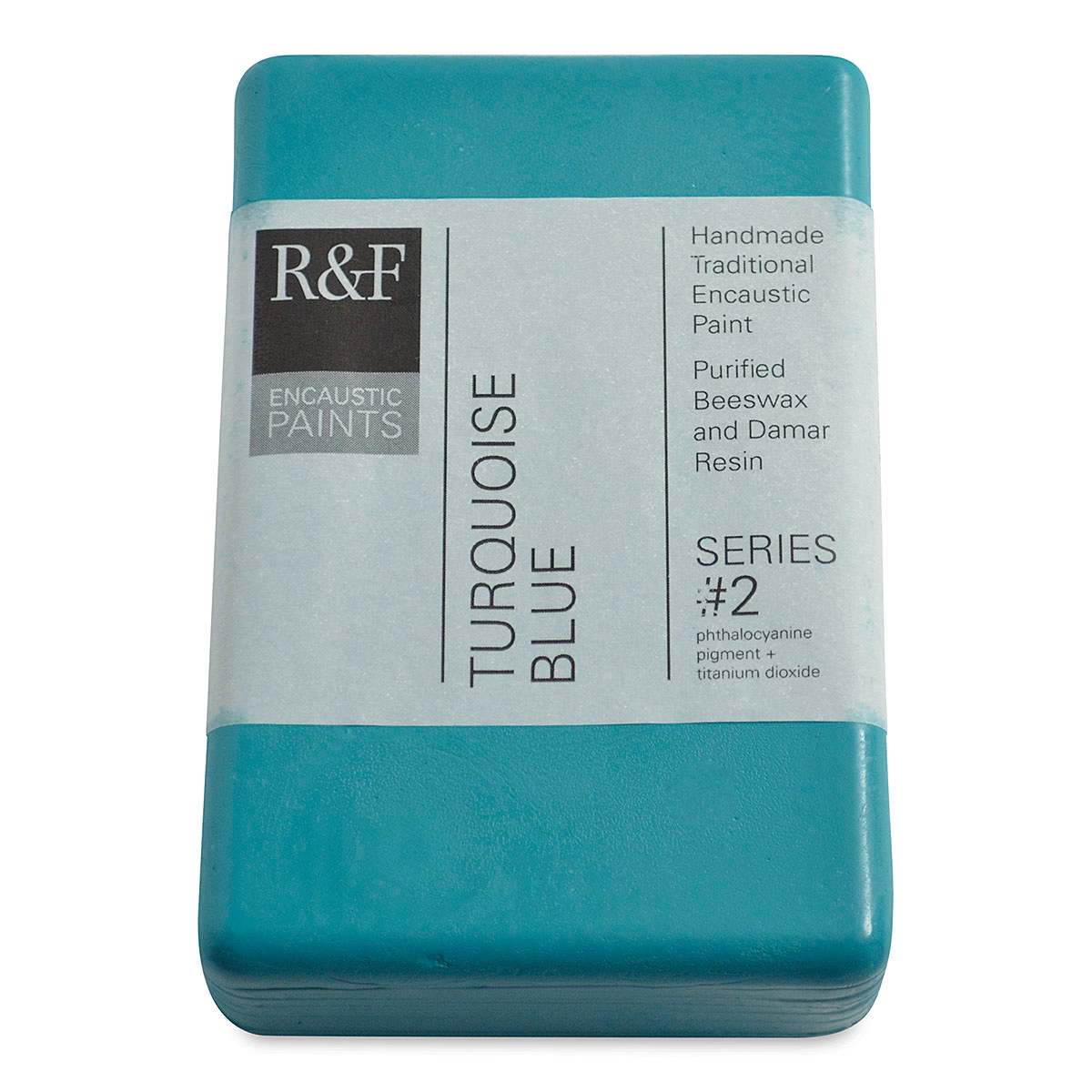R&F Encaustic Paint Block - Turquoise Blue, 333 ml block