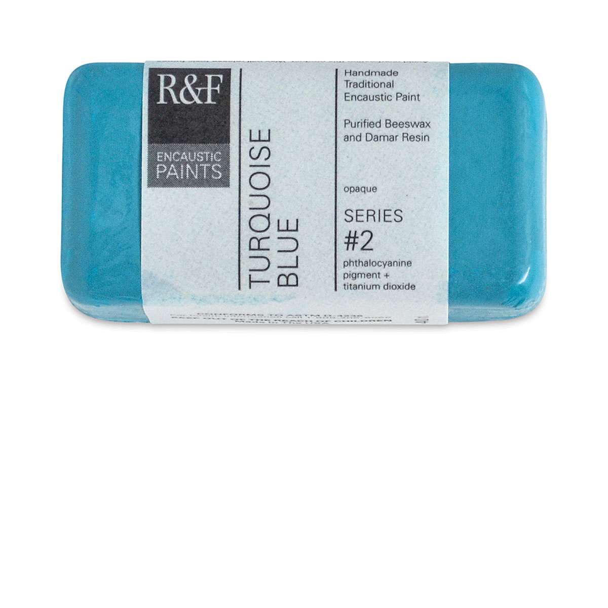 R&F Encaustic Paint Block - Turquoise Blue, 40 ml block