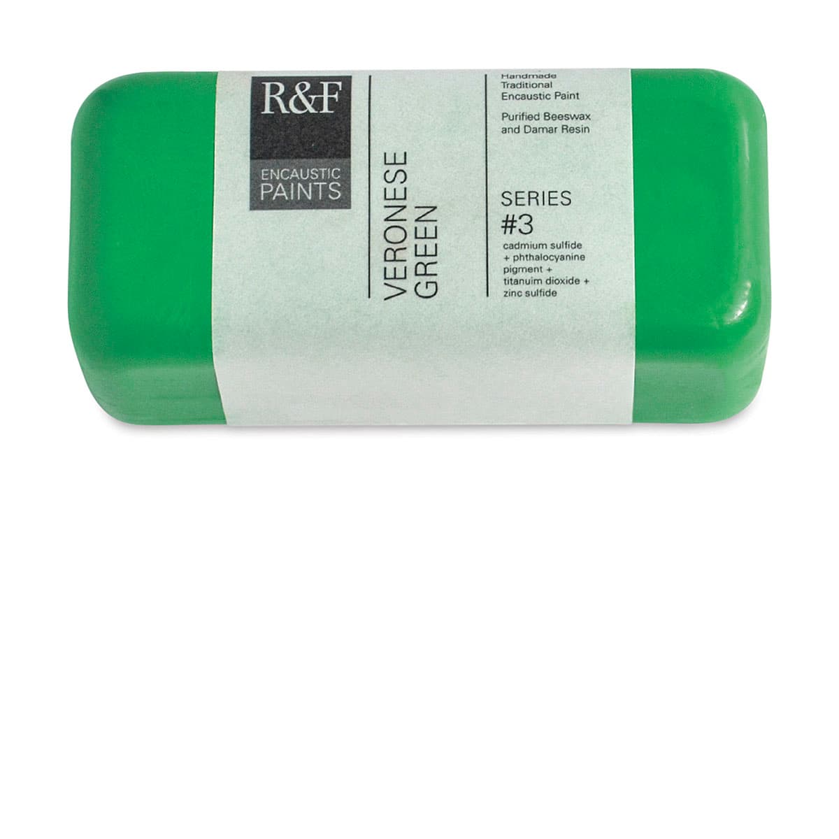 R&F Encaustic Paint Block - Veronese Green, 104 ml block