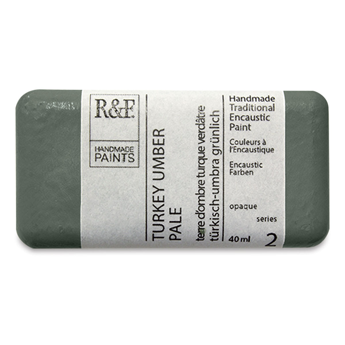 R&F Encaustic Paint Block - Turkey Umber Pale, 40 ml, Block