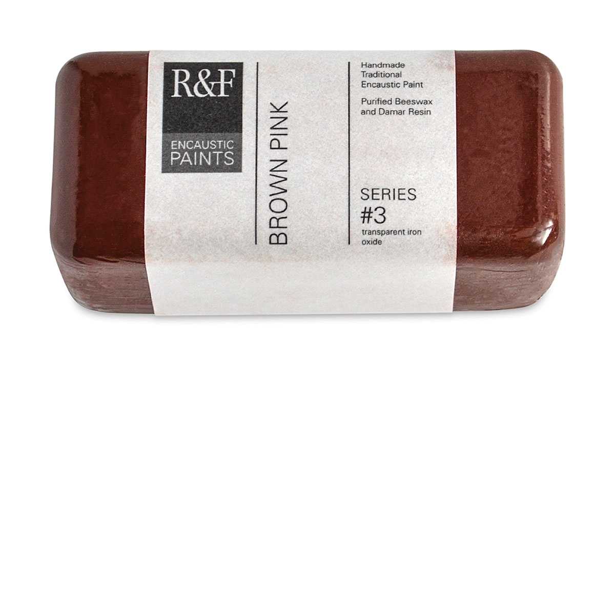 R&F Encaustic Paint Block - Brown Pink, 104 ml block