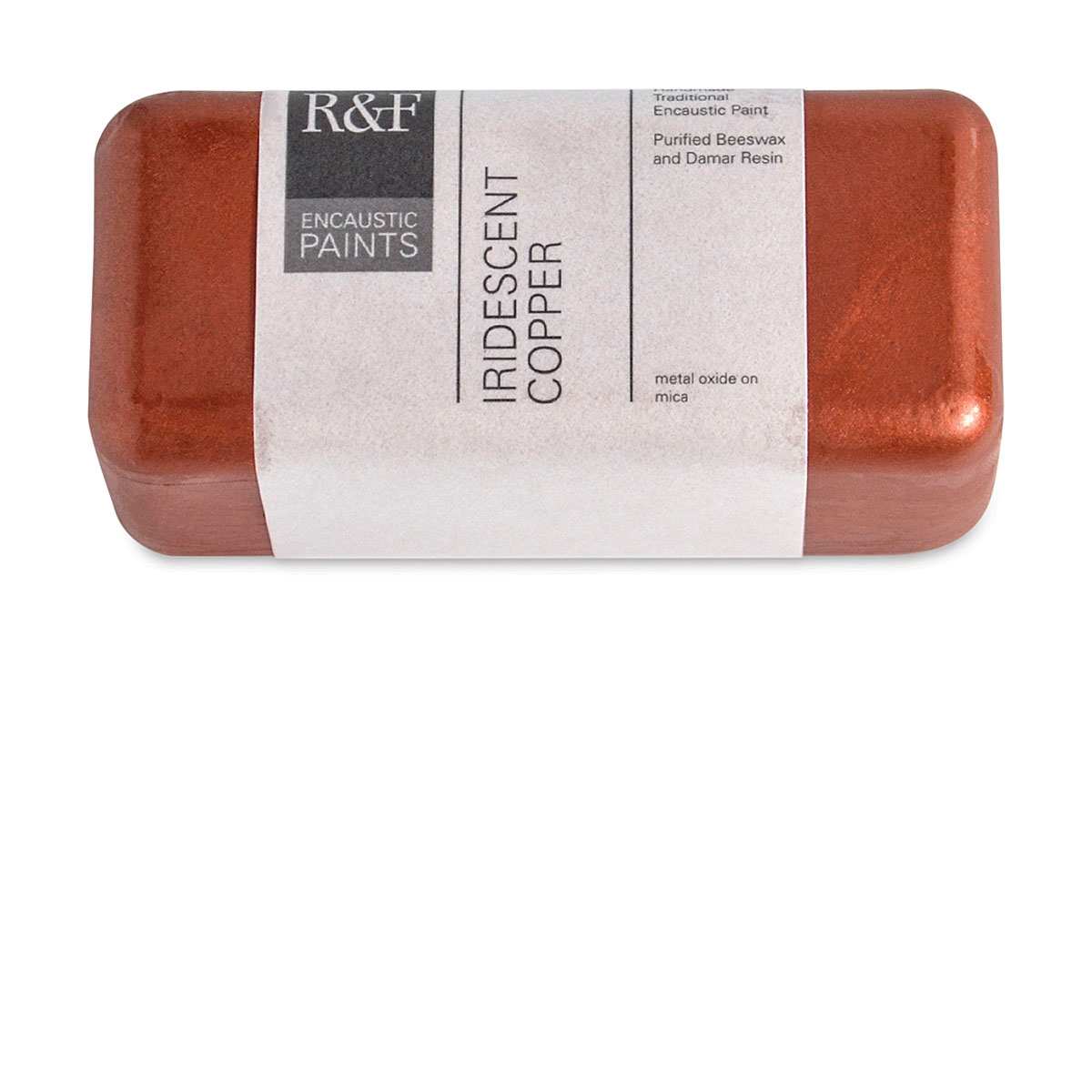 R&F Encaustic Paint Block - Iridescent Copper, 104 ml block