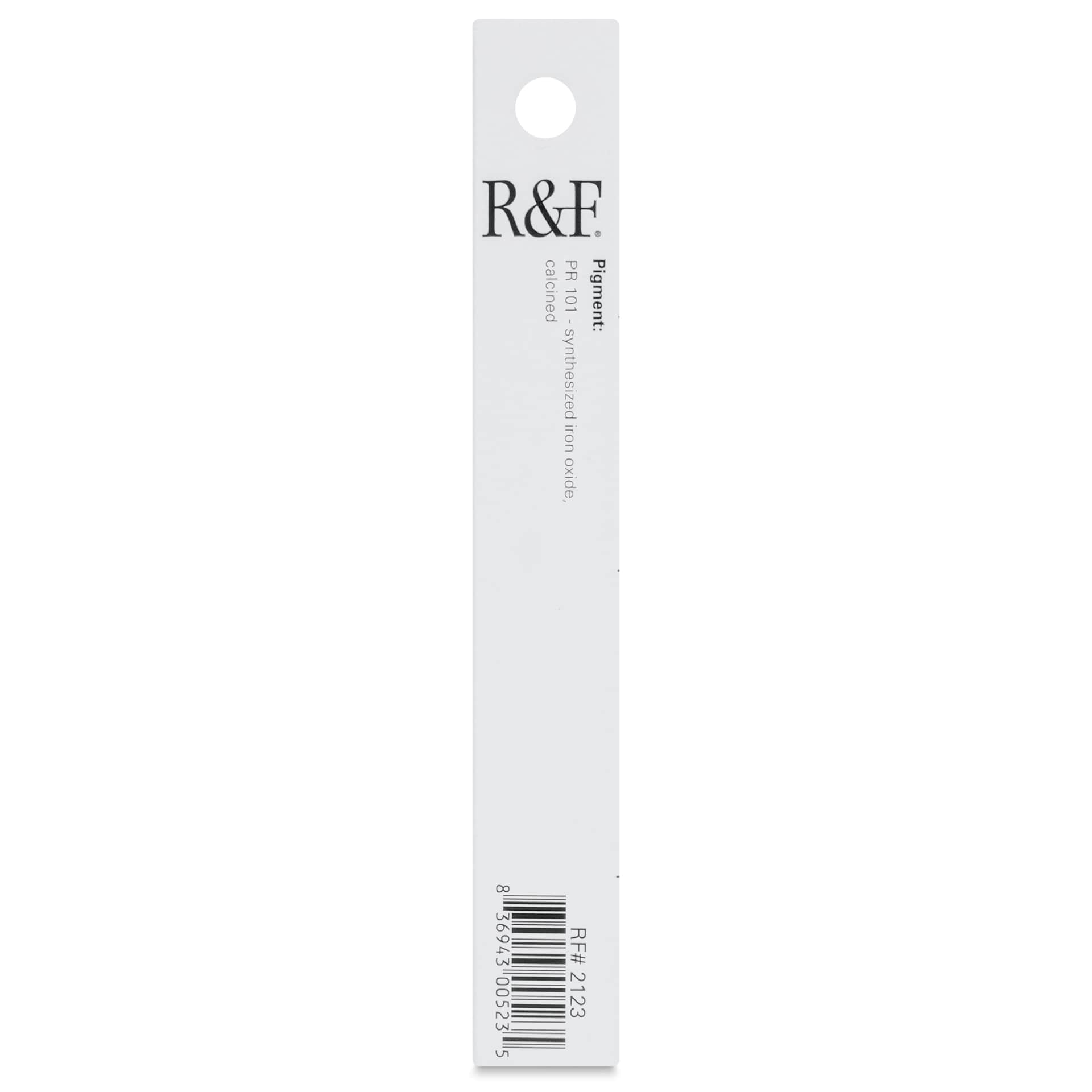 R&F Pigment Stick - Mars Red, 38 ml stick - back of packaging