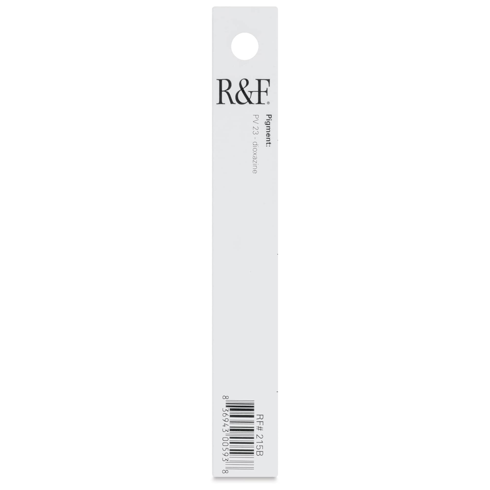 R&F Pigment Stick - Egyptian Violet, 38 ml stick - back of packaging