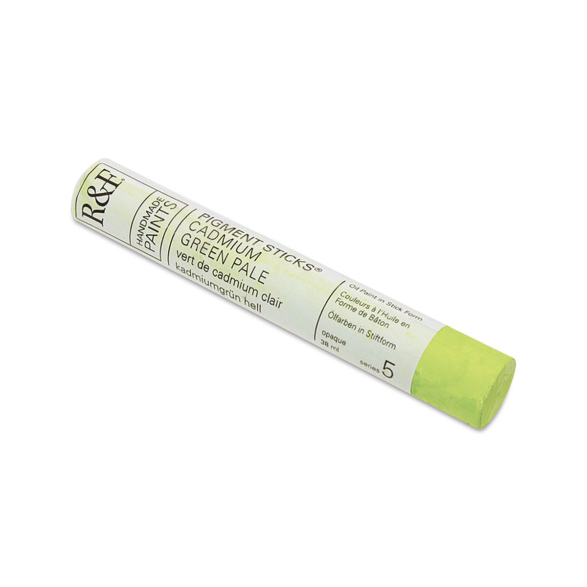R&F Pigment Stick - Cadmium Green Pale, 38 ml stick