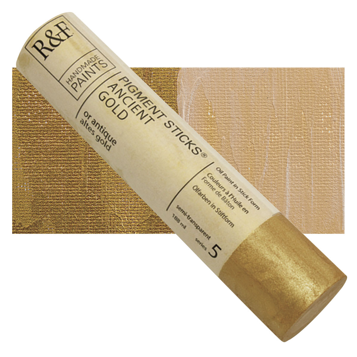 R&F Pigment Stick - Ancient Gold, 188 ml stick and swatch