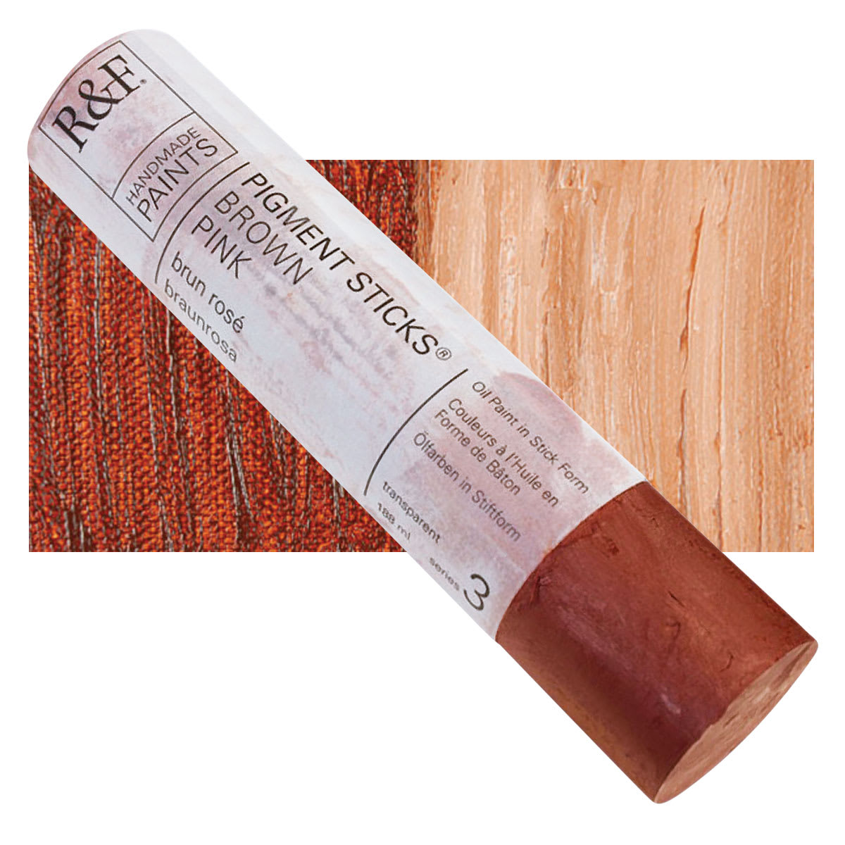R&F Pigment Stick - Brown Pink, 188 ml stick and swatch