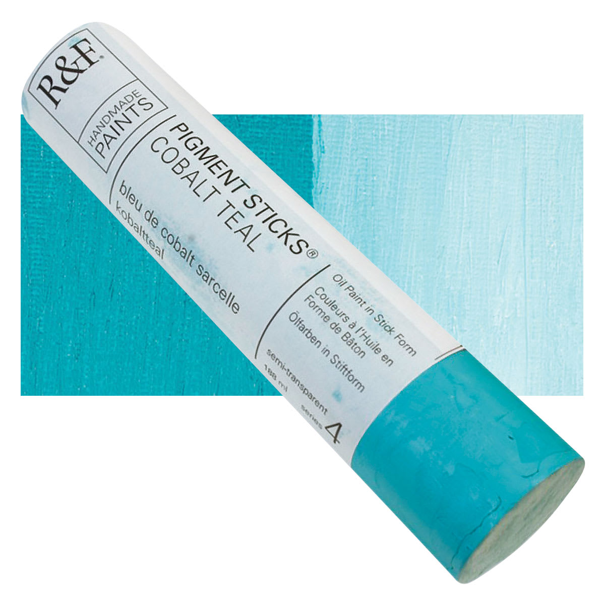R&F Pigment Stick - Cobalt Teal, 188 ml stick and swatch