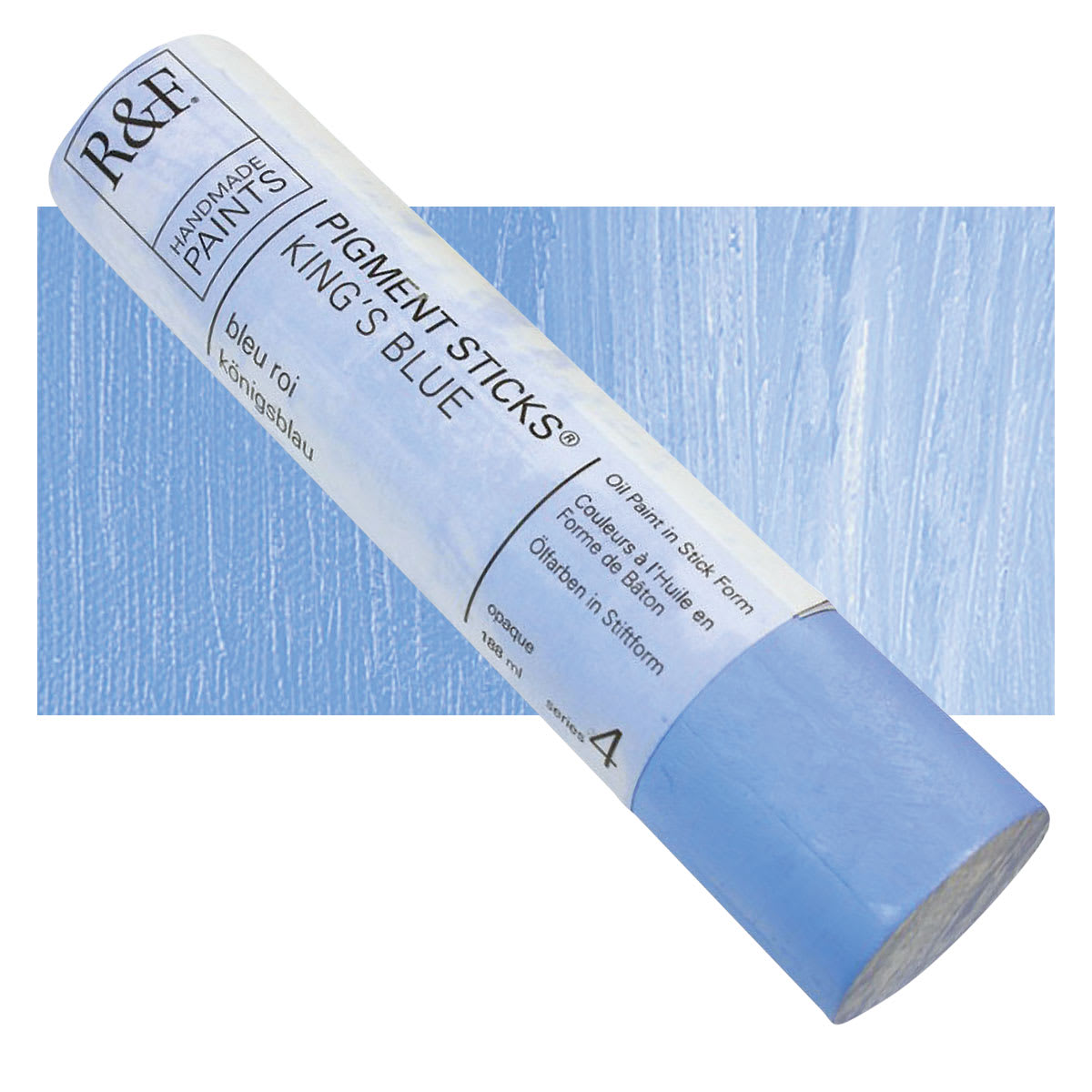 R&F Pigment Stick - King's Blue, 188 ml stick and swatch