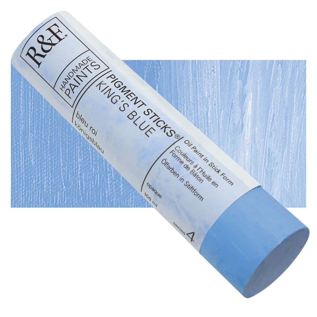 R&F Pigment Stick - King's Blue, 100 ml stick and swatch