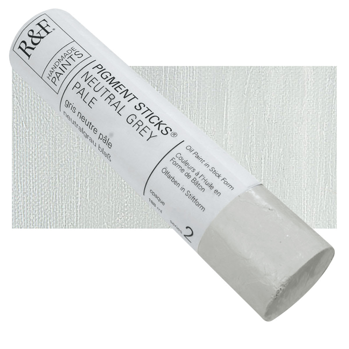 R&F Pigment Stick - Neutral Gray Pale, 188 ml stick and swatch