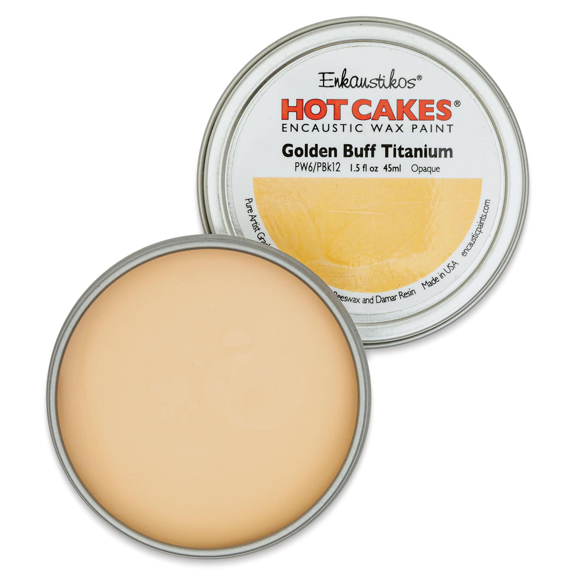 Enkaustikos Hot Cakes Encaustic Paint - Golden Buff Titanium, 45 ml tin