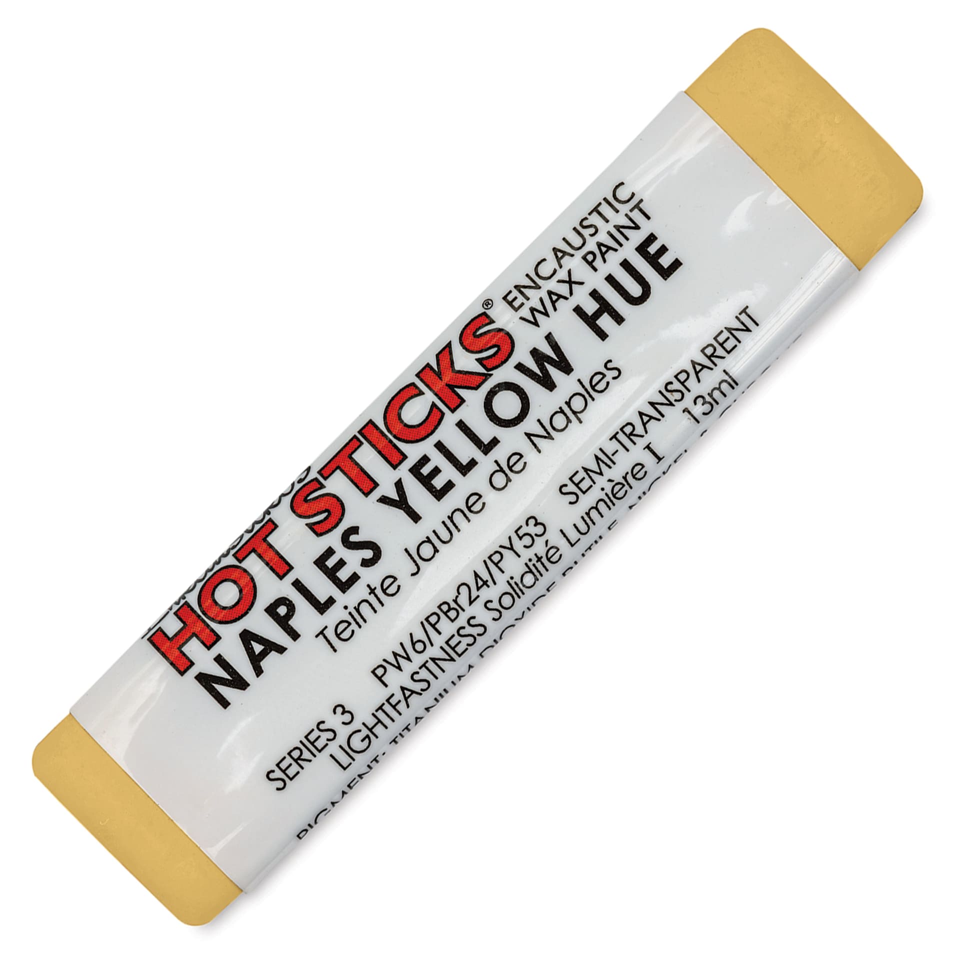 Enkaustikos Hot Sticks Encaustic Paints - Naples Yellow Hue, 13 ml stick