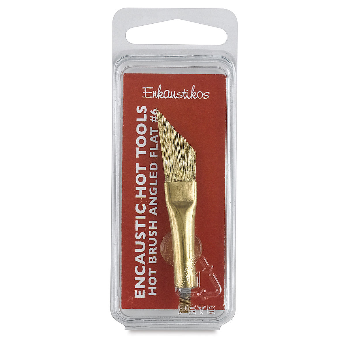 Enkaustikos Hot Brush Attachment - Angled Flat, Size 6