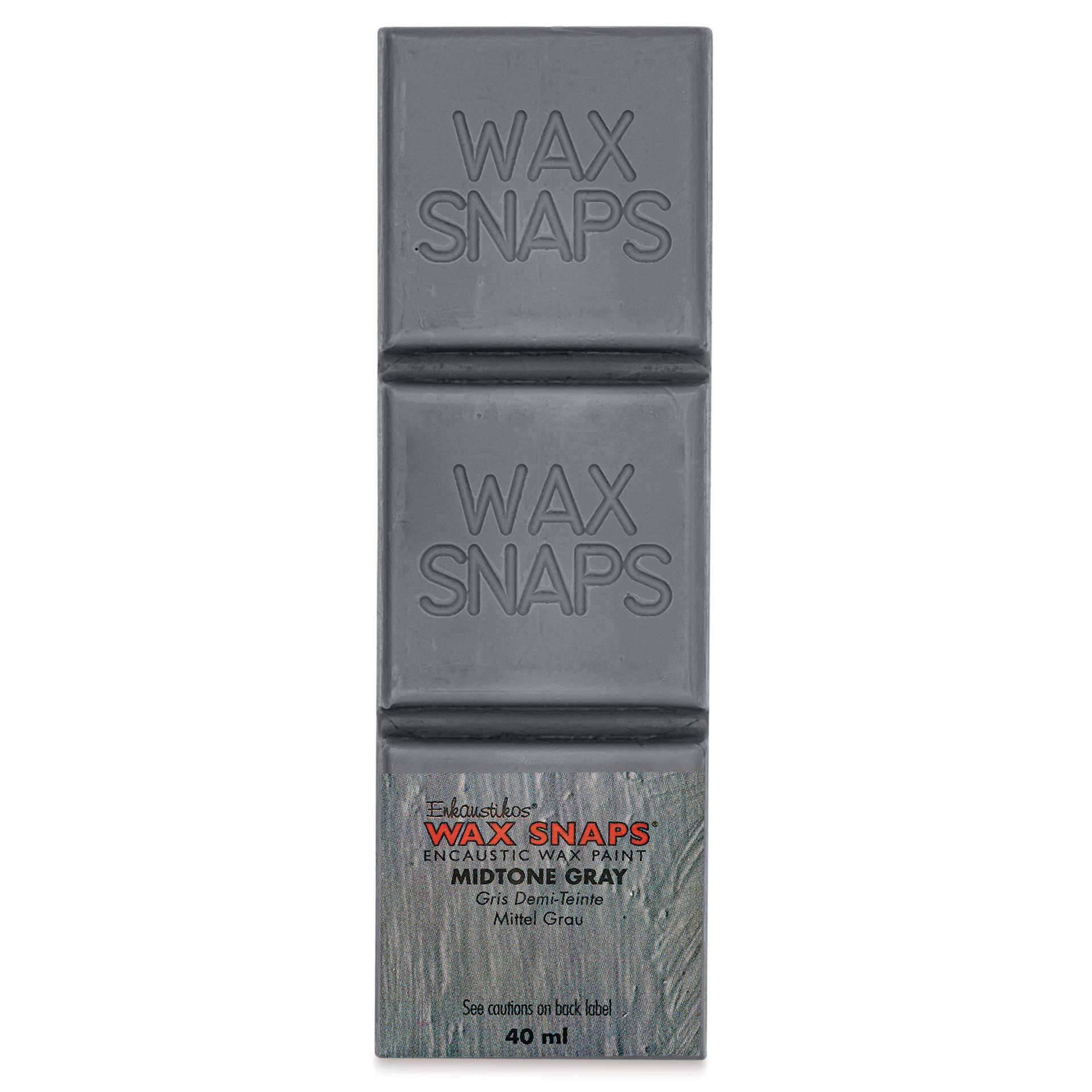 Enkaustikos Wax Snaps Encaustic Paints - Midtone Gray, 40 ml cake front of package