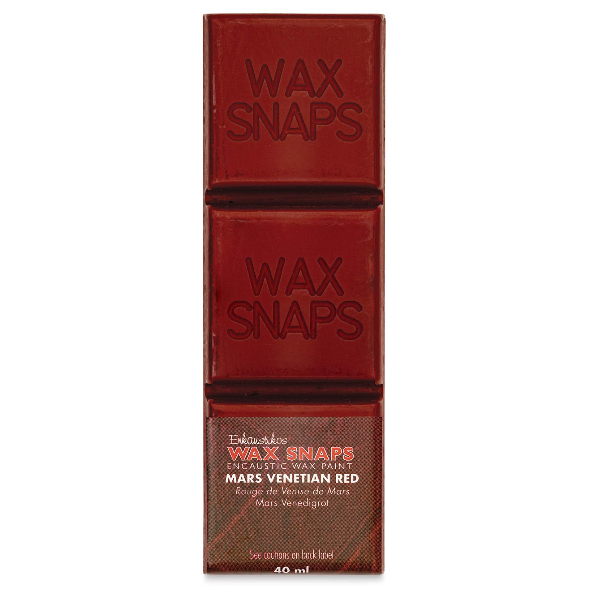 Enkaustikos Wax Snaps Encaustic Paints - Mars Venetian Red, 40 ml cake front of package