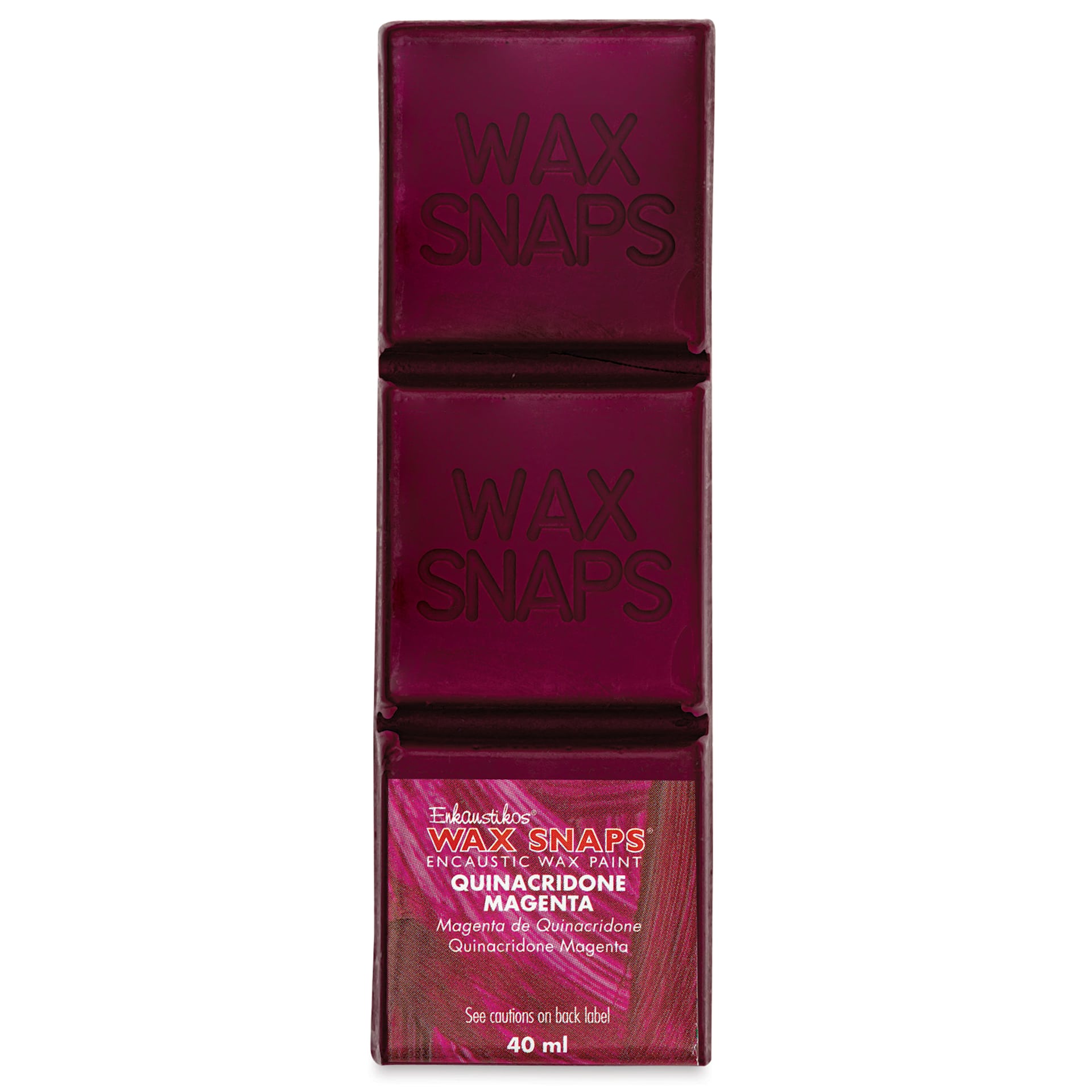 Enkaustikos Wax Snaps Encaustic Paints - Quinacridone Magenta, 40 ml cake front of package