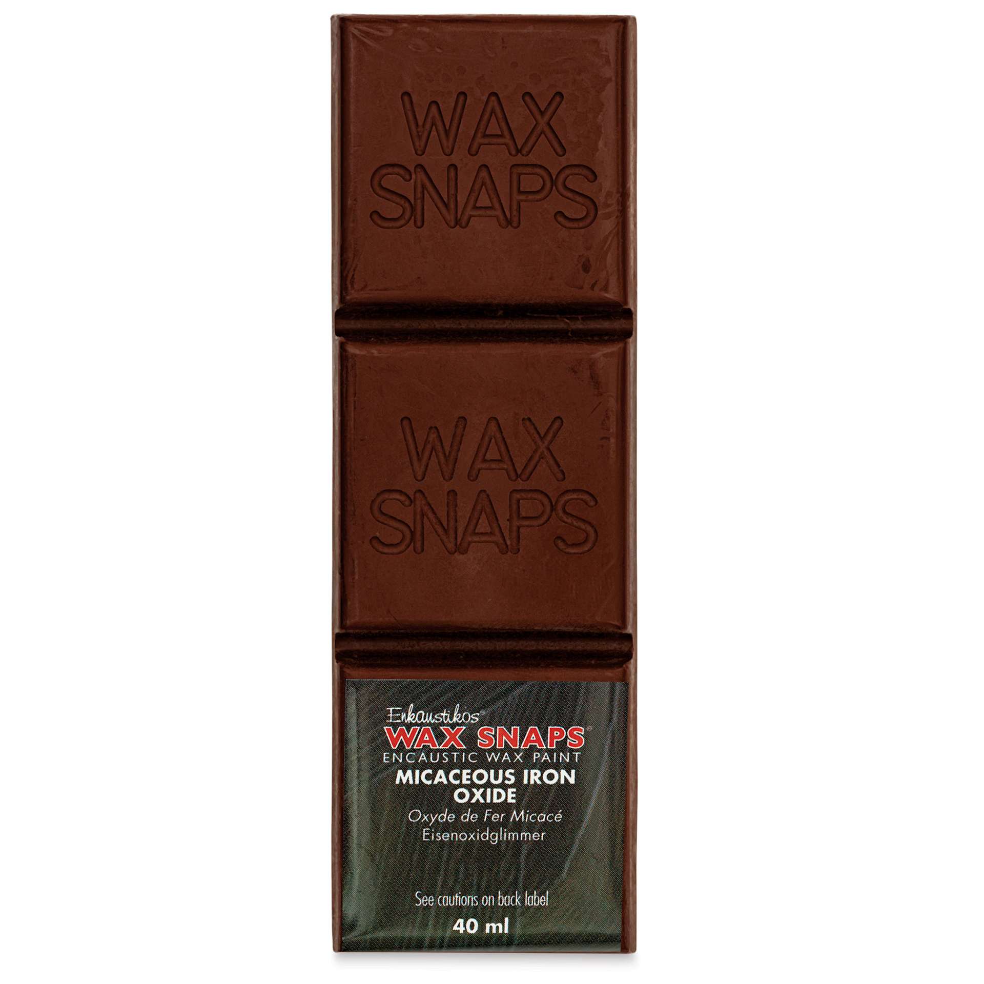 Enkaustikos Wax Snaps Encaustic Paints - Micaceous Iron Oxide, 40 ml cake front of package