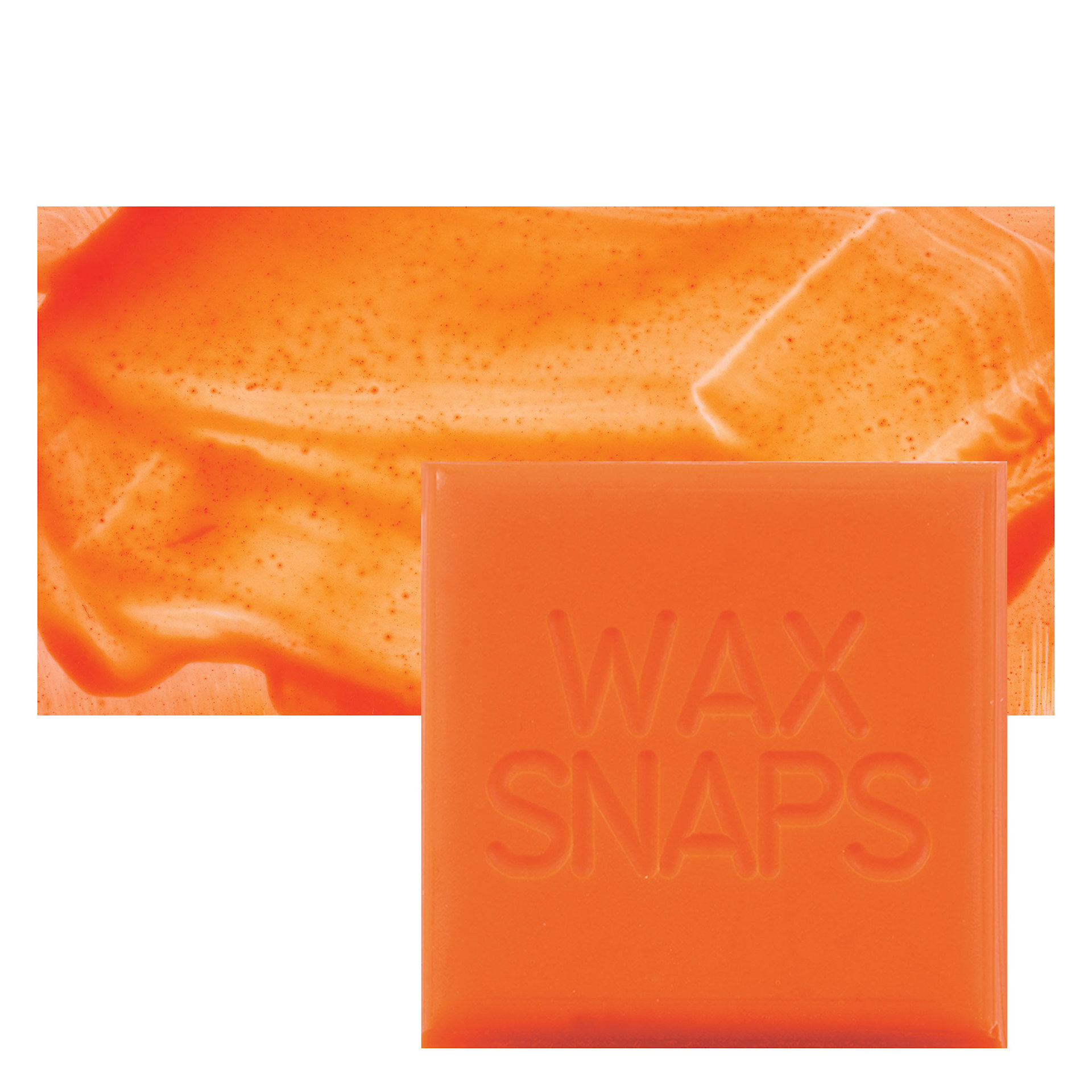 Enkaustikos Wax Snaps Encaustic Paint - Fluorescent Orange, 40 ml snaps and swatch