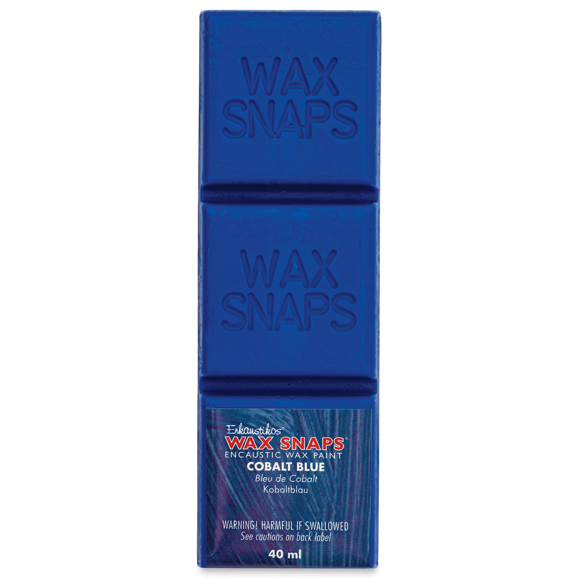 Enkaustikos Wax Snaps Encaustic Paints - Cobalt Blue, 40 ml cake front of package