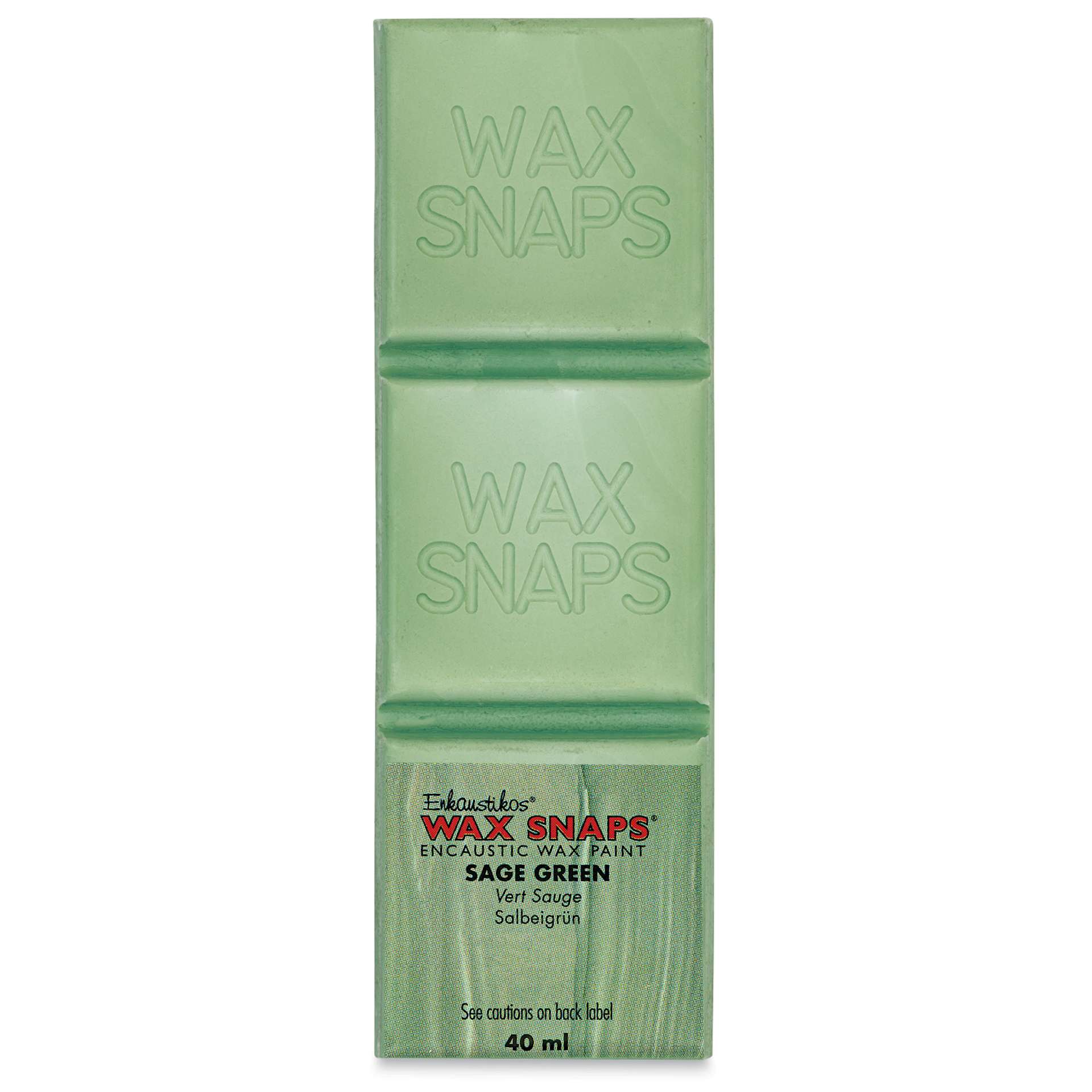Enkaustikos Wax Snaps Encaustic Paints - Sage Green, 40 ml cake front of package