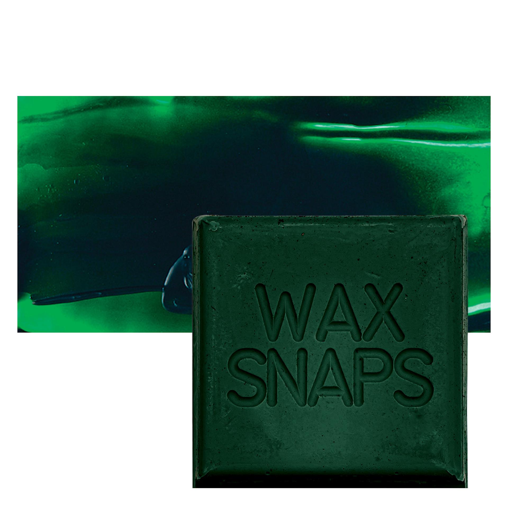 Enkaustikos Wax Snaps Encaustic Paint - Phthalo Green Yellow Shade, 40 ml snaps and swatch