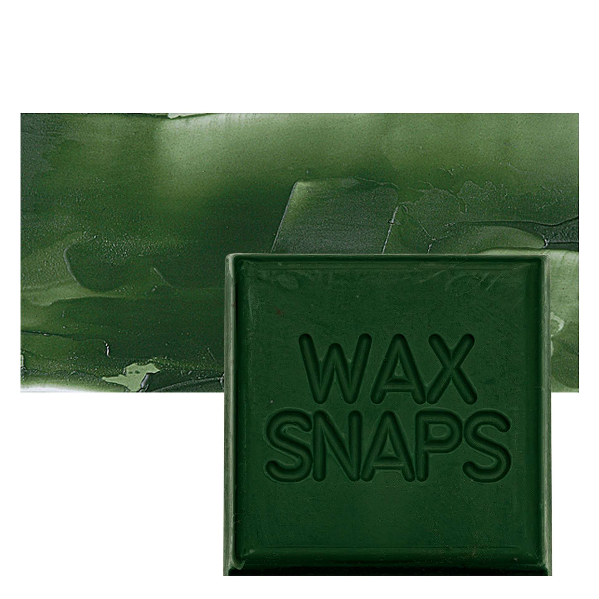 Enkaustikos Wax Snaps Encaustic Paint - Vagone Green Earth, 40 ml snaps and swatch