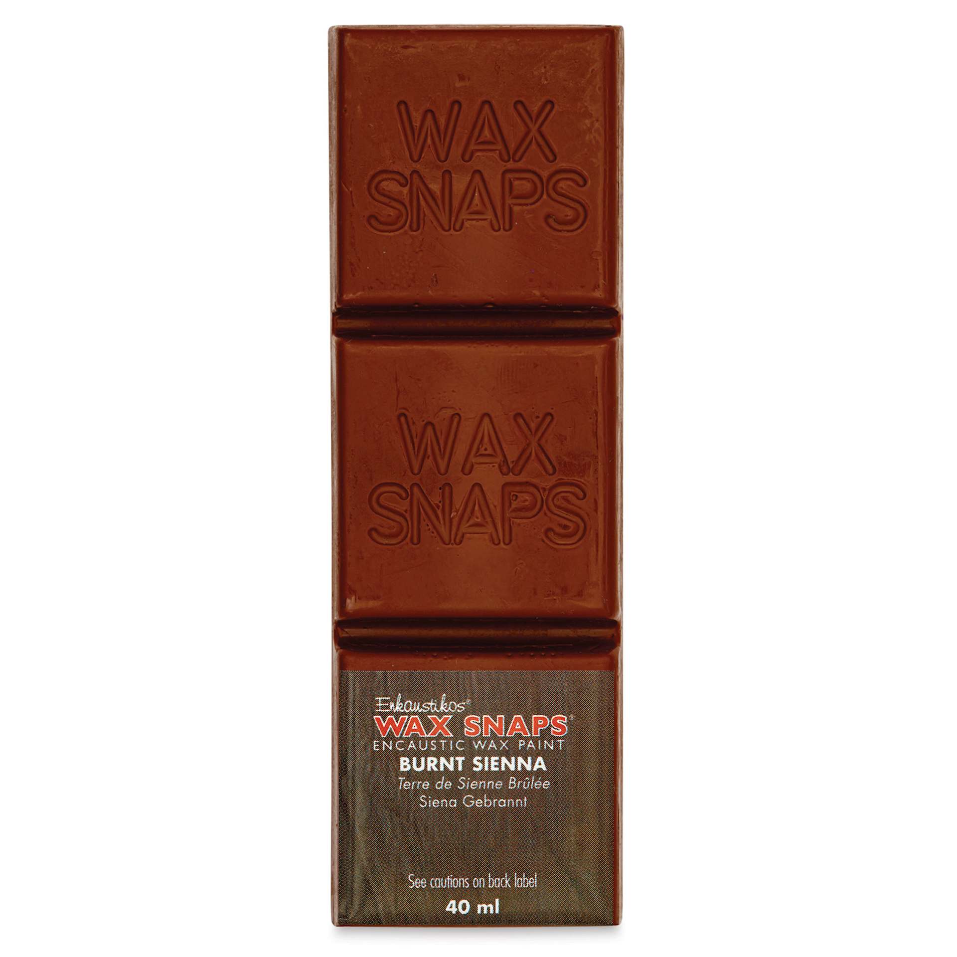 Enkaustikos Wax Snaps Encaustic Paints - Burnt Sienna, 40 ml cake front of package