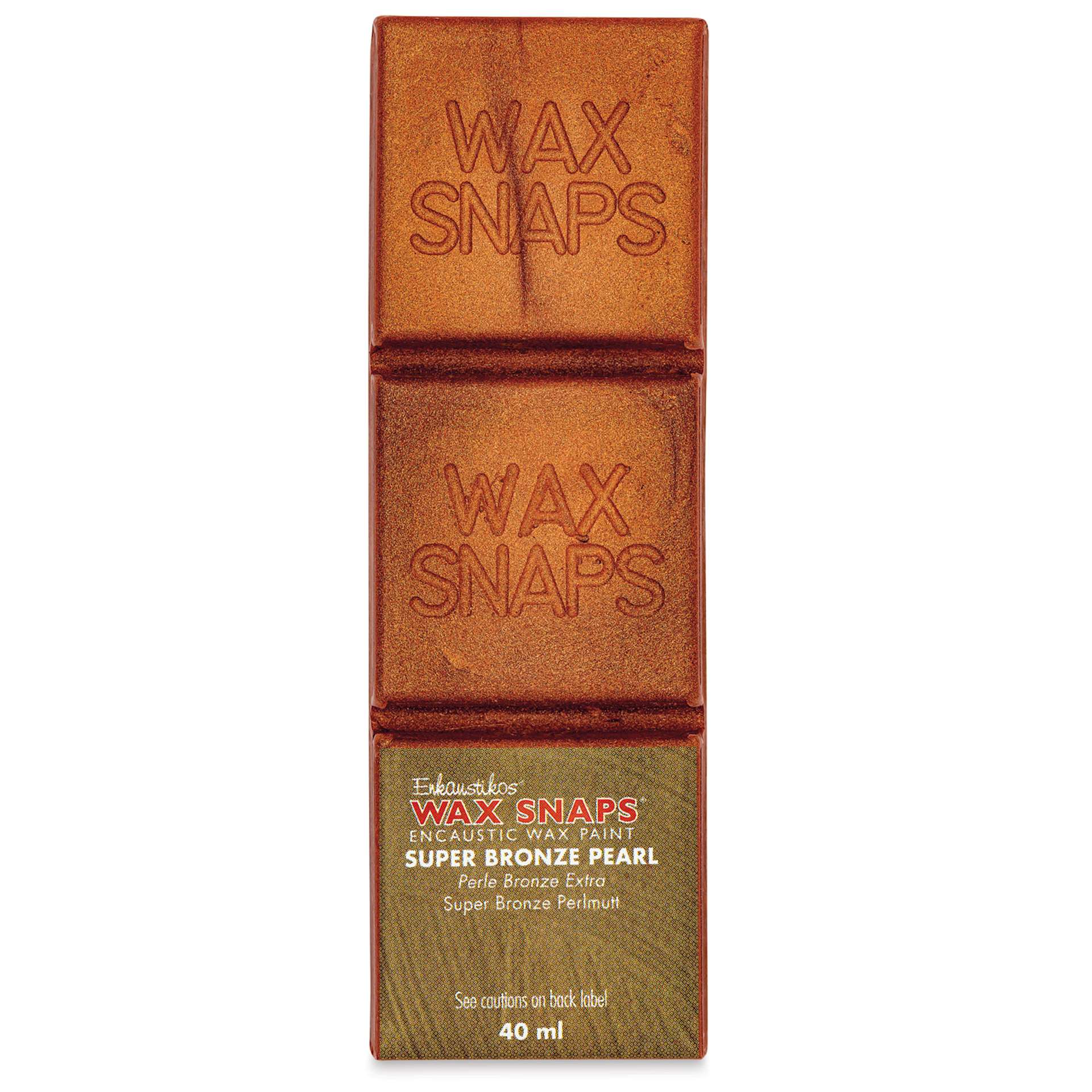 Enkaustikos Wax Snaps Encaustic Paints - Super Bronze Pearl, 40 ml cake front of package
