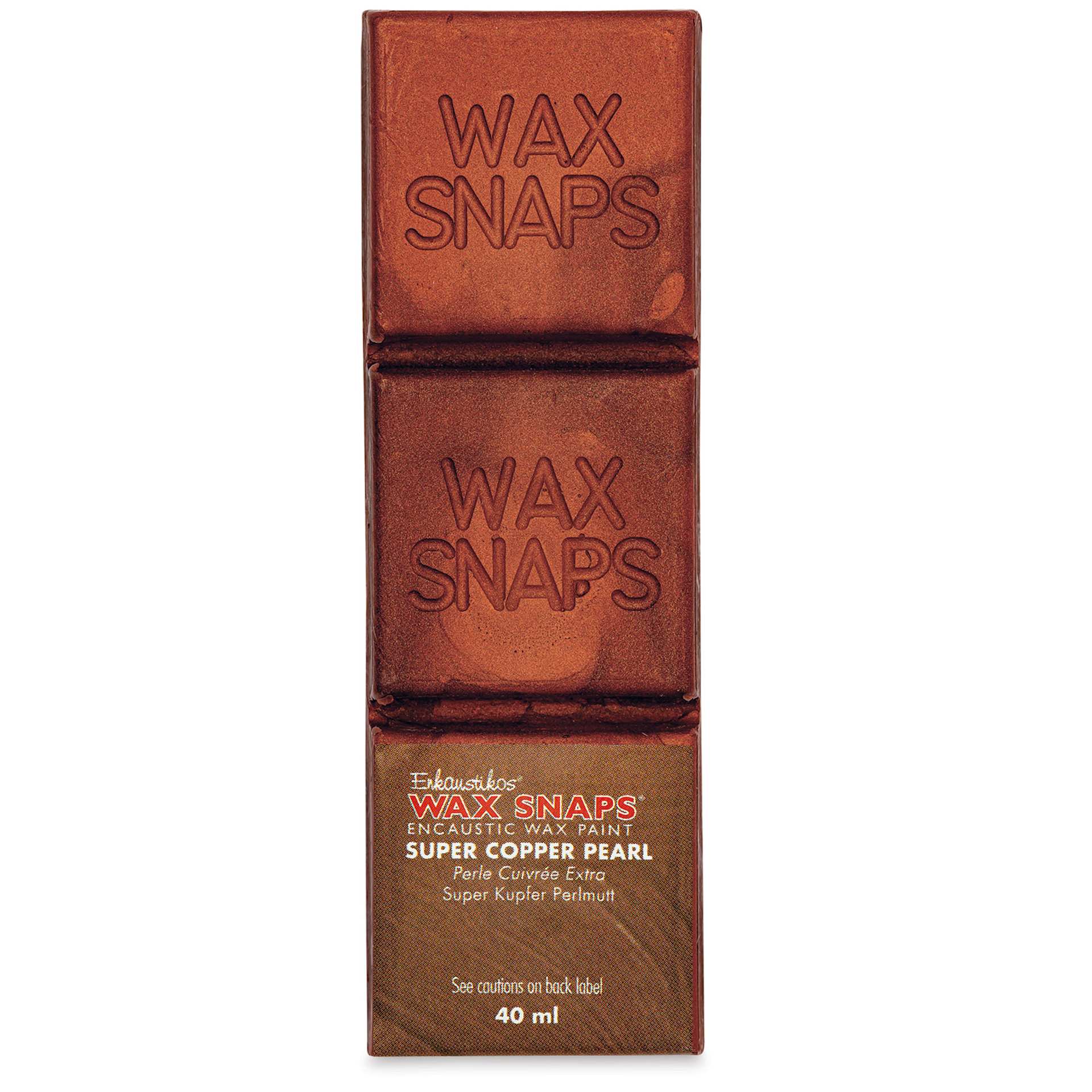 Enkaustikos Wax Snaps Encaustic Paints - Super Copper Pearl, 40 ml cake front of package