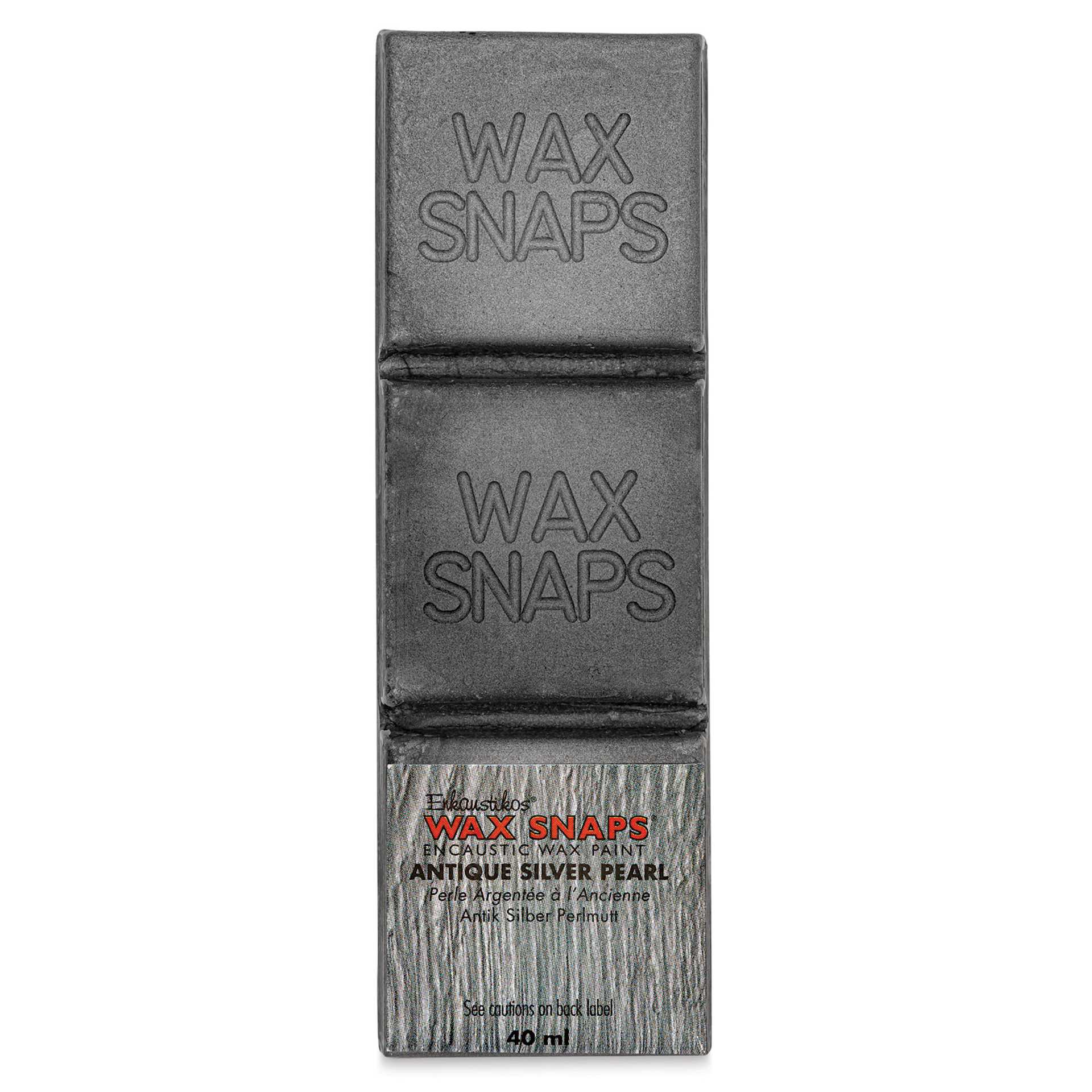 Enkaustikos Wax Snaps Encaustic Paints - Antique Silver Pearl, 40 ml cake front of package