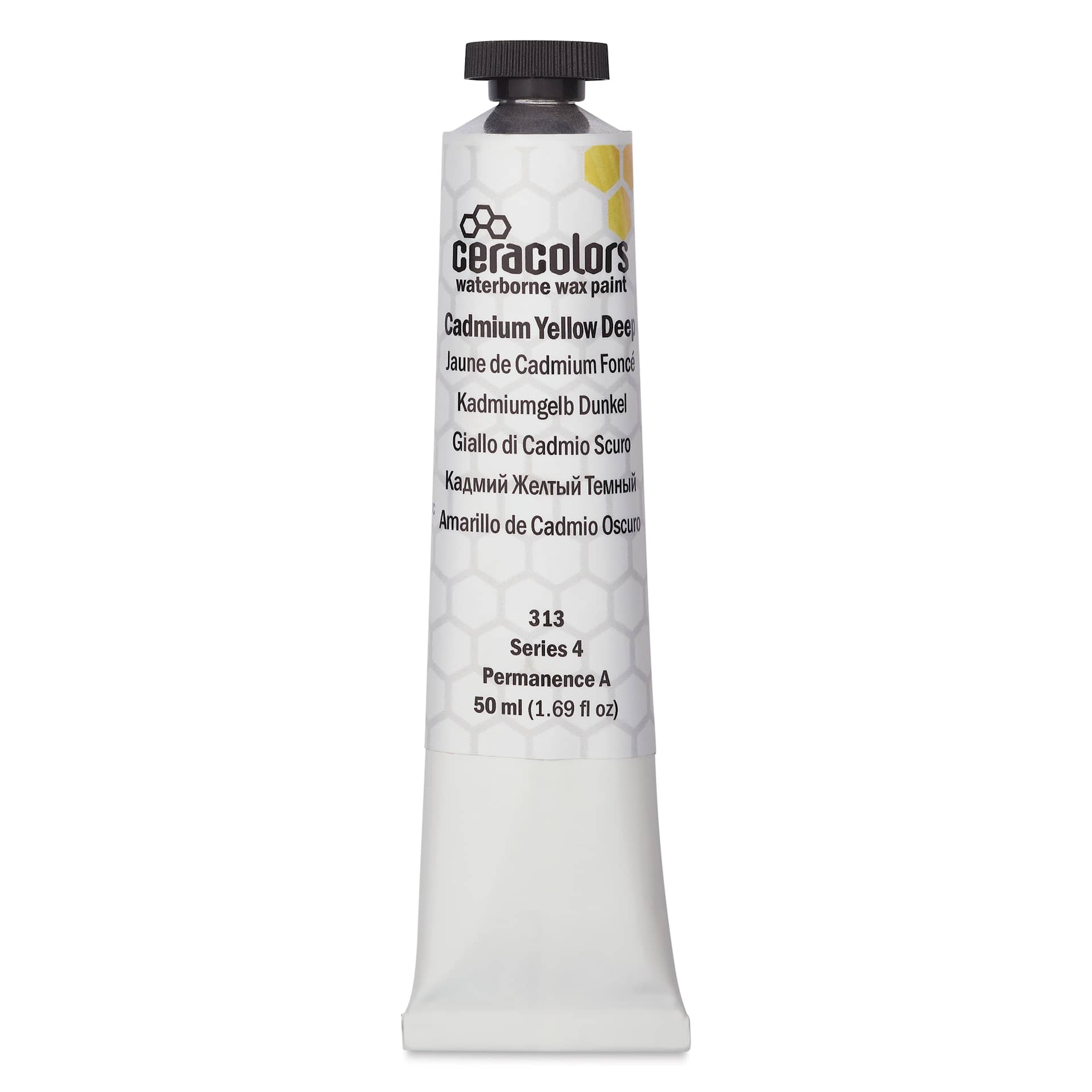 Ceracolors Waterborne Wax Paint - Cadmium Yellow Deep, 50 ml - front