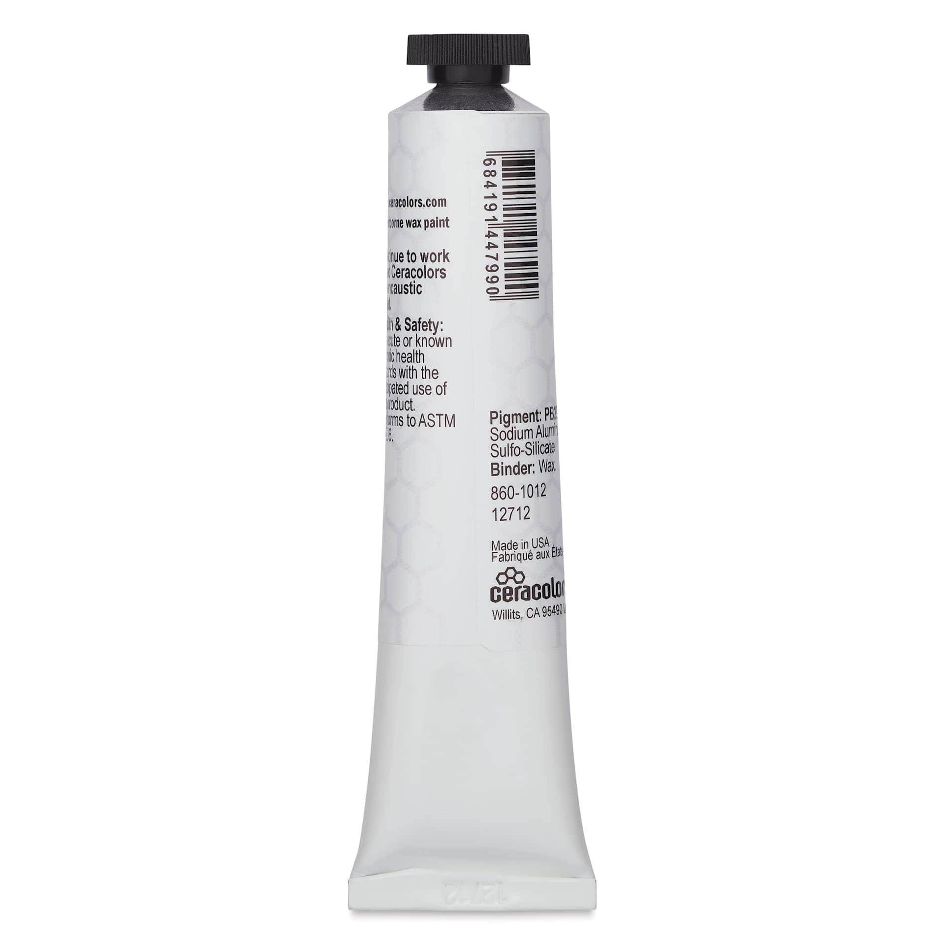 Ceracolors Waterborne Wax Paint - Ultramarine Blue, 50 ml - back