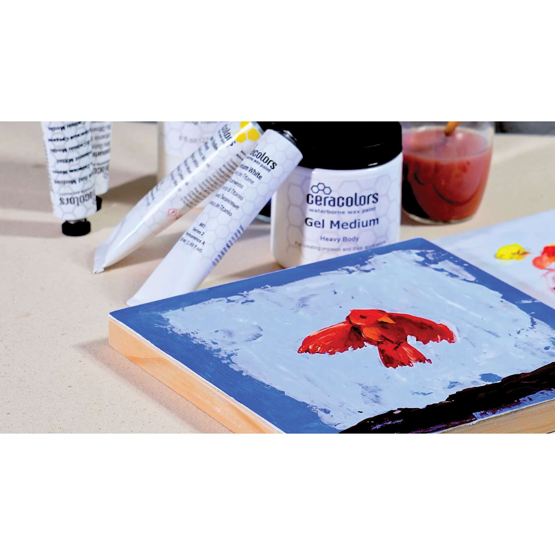 Ceracolors Waterborne Wax Paint, finished painting with wax paints