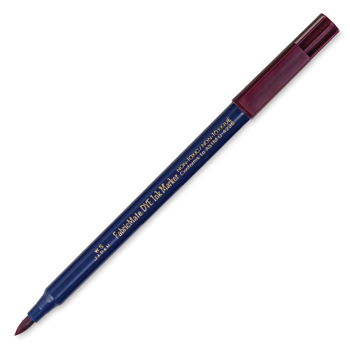 Yasutomo FabricMate Dye Ink Marker - Alizarin Crimson with cap off