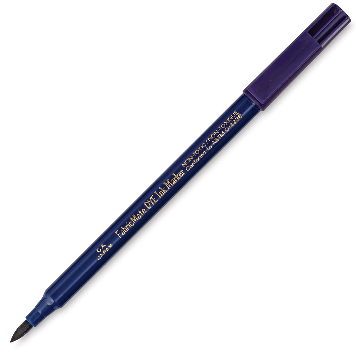 Yasutomo FabricMate Dye Ink Markers - Midnight Blue with cap off