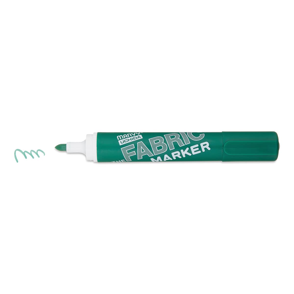 Marvy Fabric Marker - Green, cap off