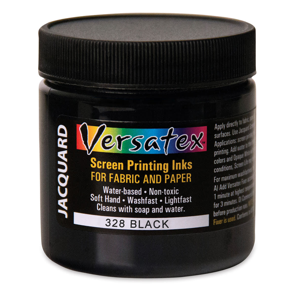 Jacquard Versatex Screen Printing Ink - Black, 4 oz jar