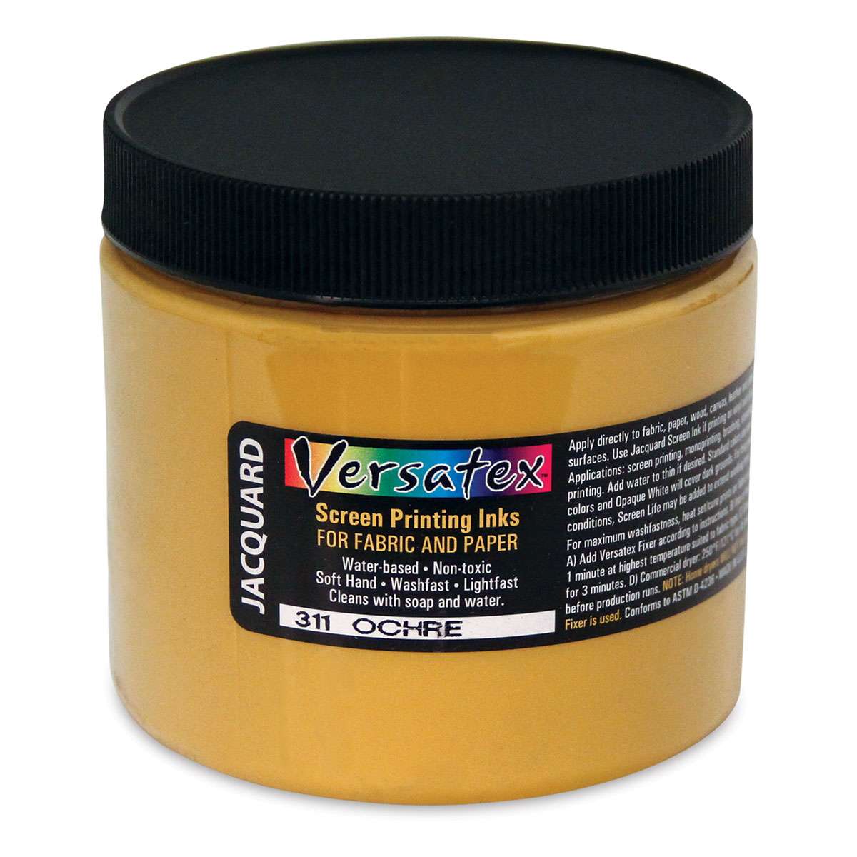 Jacquard Versatex Screen Printing Ink - Ochre, 16 oz jar