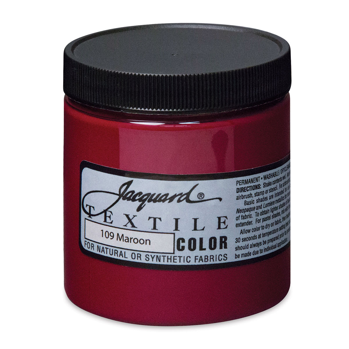 Jacquard Textile Color - Maroon, 8 oz jar