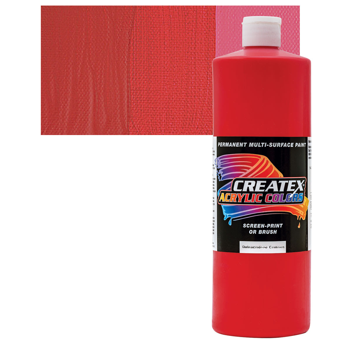 Createx Acrylic - Quinacridone Crimson, Quart and swatch