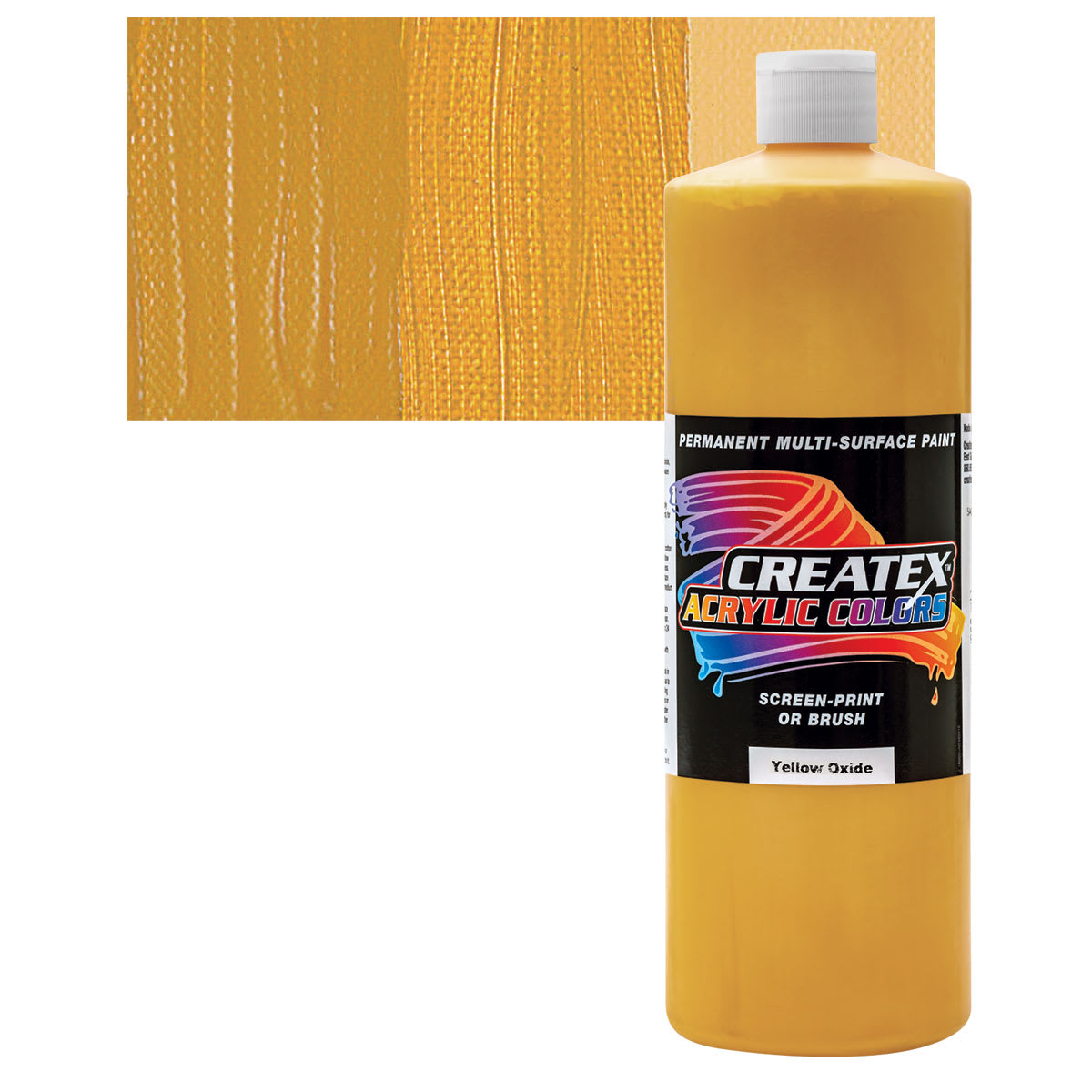 Createx Acrylic - Yellow Oxide, Quart and swatch
