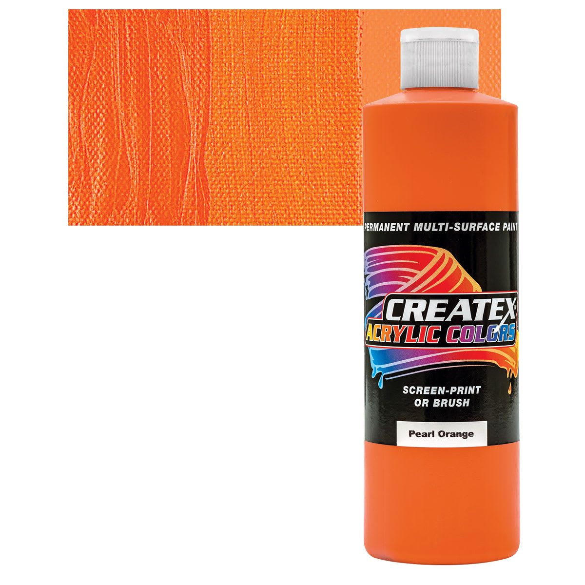 Createx Acrylic - Pearl Orange, Pint and swatch