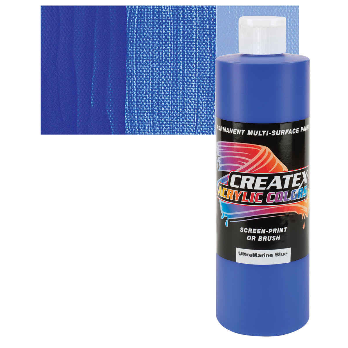 Createx Acrylic - Ultramarine Blue, Pint and swatch