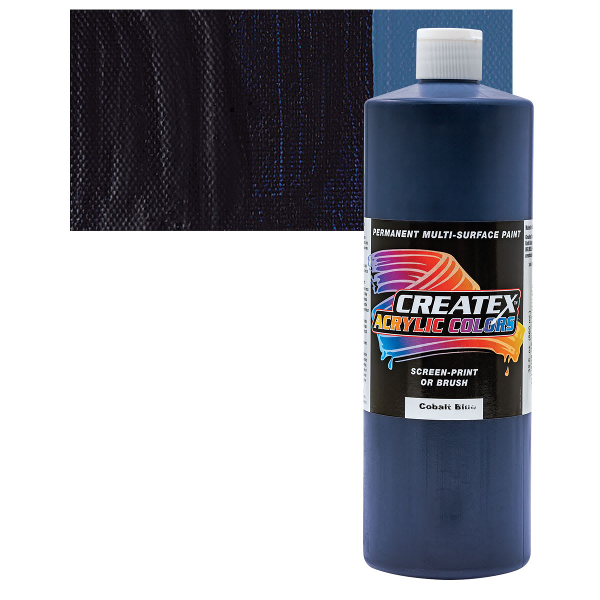 Createx Acrylic - Cobalt Blue, Quart and swatch